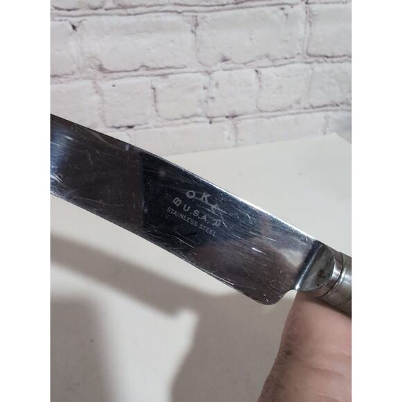 Boker Stag Handle Fixed Blade Knife USA No Sheath - Picture 8 of 16